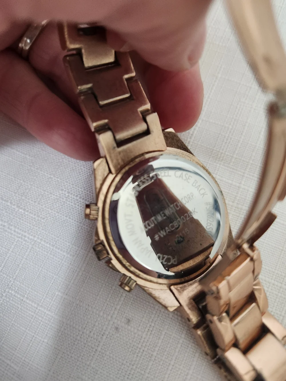 Kim Rogers Rose Gold Crystal Accent Women’s Watch